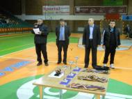 Festivitatea de premiere cu Petrache Gurguiatu, antrenorul echipei de liga I CSM 2007 Focsani, Dan Dumitru, presedinte AJF Vrancea, Ion Oprea, prefectul judetului Vrancea si Costica Ciuta, directorul DSTJ Vrancea