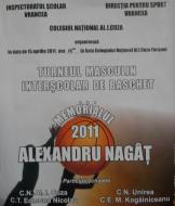 Patru colegii din Focsani participa la Memorialul Alexandru Nagat la baschet...