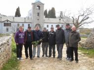 Pelerini de Vrancea in Saptamana Mare de Paste la Schitul Prodomu de pe Muntele Athos...