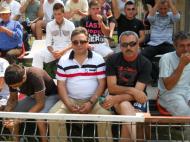 Presedintele Nationalului Golesti Zar Alexandru si vicepresedintele Bostanaru Vasile in tribuna oficiala de la Carligele...