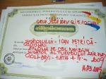 Diploma pentru cel mai bun jucator- Ioan Petrica de la Real