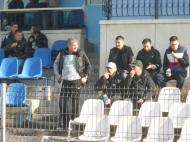 Viorel Paizan, Alin Stoica si jucatorii Emilian Chivu, Florin Stanciu si Ciprian Dumitriu in tribuna I...