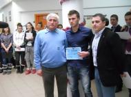 MVP-ul LPS-ului in 2011, Catalin Voicu, alaturi de antrenorul sau Gheorghe Alecsandrescu si directorul Mihai Petrut...