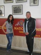 Dinu Maria si profesorul ei de educatie fizica si sport de la CNU, Viorel Paizan...