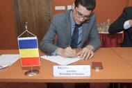 Semnarea mandatului de catre noul presedinte al Federatiei Europene de Minifotbal, Razvan Burleanu - Romania...