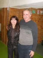 Organizatorul Cupei Primaverii 2012 la handbal masculin licee, profesorul Ittu Petru si doamna profesoara Ioana Paizan de la Colegiul Pedagogic Spiru Haret Focsani, care a ocupat locul III in competitie...