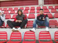 Doi absenti de marca in tribuna, Iulian Mihaescu si Cristi Gurguiatu... rezultatul a fost egal si pentru aceasta pereche... din tribuna ...