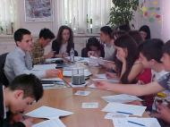 Atelier de lucru, in mijloc cu Voicu Alexandra de la CN Unirea...