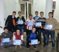 Colegiul National Unirea (in foto o parte a lotului) a castigat Cupa Fair Play editia I la baschet baieti liceu...