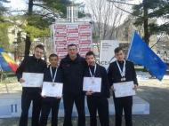 Locul II, pe echipe la Juniori III-5 km mars: Baricocchi Riccardo, Gheorghias Razvan, Ghinea Simone,Lazar Richard ...