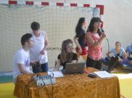Profesoara Ioan Paizan, presedinta comisiei de specialitate a ISJ Vrancea si colega, doamna profesoara Constanta Caltun de la Liceul Pedagogic, organizatorii concursului ...