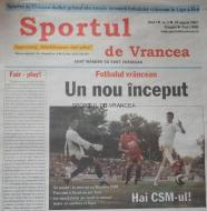 Numarul 1 al ziarului Sportul de Vrancea era dedicat revenirii in 2007 a fotbalului vrancean in liga a II-a... astazi, in 2013 nu mai avem nici o echipa in liga a III-a ... istoria se scrie aici, in Sportul de Vrancea ... La multi ani la 6 ani SDV !...