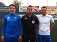 Capitanii derbyului si arbitrul Iulian Iacob ...