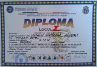 Diploma cu locul I de la ISJ Vrancea ...