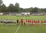 Andrei Paizan (al 5-lea din dreapta) a inscris 2 goluri pentru Dinamo in Bulgaria ...