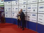 Directorul DJST Vrancea Daniel Gongu si campioana olimpica Alina Dumitru la Focsani ...