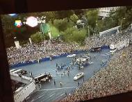 imagini din Piata Cibeles cu fiesta 12 campeones ...