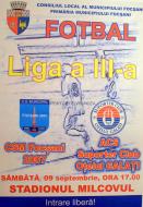 SDV TE INVITA AZI LA STADIONUL MILCOVUL LA FOTBAL DE LIGA A III-A, CSM 07 FOCSANI - ACS OTELUL GALATI ! ...