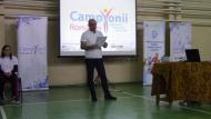 DANIEL GONGU, directorul DJST Vrancea, prezinta audientei programul guvernamental ...