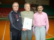 LUCIAN GRIGOROPOL in centru alaturi de maestrul Viorel Burlan si directorul CSM Focsani 2007, Marian Radulescu