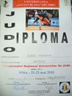 Diploma de onoare a unei campioane nationale universitare din Vrancea!Este clar o premiera!!!