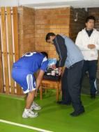 Asistentul medical Cosmin Cirlan a avut de lucru si inainte si in timpul si dupa meci...