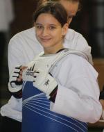 Un zambet superb de la Iulia Jaba! Sa stiti ca in timpul unui meci, Iulia nu mai zambeste asa, are un zambet de lupta! Felicitari de la SDV Iulia!