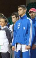 Cosmin Isofache, in plan secund, in dreapta cu sapca pe cap, cel mai bun sportiv din Vrancea in 2010