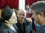 Alice cu lacrimi in ochi la revederea primilor sai antrenori, Gligore Doaga si Radu Georgescu