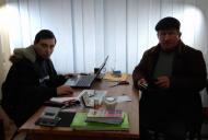 Dan Chiriac, secretarul AJF Vrancea si profesorul Ion Miron reprezentatul clubului Avantul Jaristea