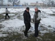 Directorul clubului CSM 2007 Focsani Marian Radulescu si administratorul Dan Ene sunt optimisti pentru pregatirea jocului de maine...